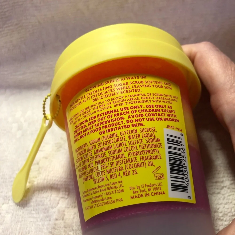 Justice Sun Seeker pink pineapple sugar scrub sorbet body scrub shea body butter
